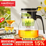 金灶（KAMJOVE） 玻璃茶壶 茶水分离飘逸杯泡茶壶 过滤花茶壶茶道杯茶具泡茶器 K-204搭配K-106玻璃4杯