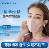 CICIBELLA口罩日本3D立体撞色美颜防晒防粉尘修颜男女通用透气网红新款10枚