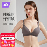 婧麒（JOYNCLEON）哺乳文胸孕妇内衣怀孕期哺乳薄款喂奶文胸产后前开扣无钢圈托聚拢 灰色3128【薄款透气聚拢】 75B