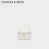 CHARLES&KEITH菱格链条手提斜挎小方包盒子包包女包生日礼物送女友CK2-80782534 Cream奶白色 小包