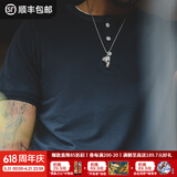 马登工装美式肌肉cleanfit重磅亨利衫纯棉老钱风阿美咔叽短袖T恤男夏 藏青色 【正肩短袖/男生薄款上衣/夏季穿搭】 M （170/92A）