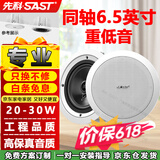 先科（SAST）YS4-5同轴定压吸顶喇叭20W音响背景音乐公共广播音箱家庭影院高保真天花家用门店商场吊顶6.5英寸