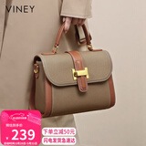 viney牛皮包包女包斜挎妈妈包中年手提单肩包生日礼物高端送女友母亲