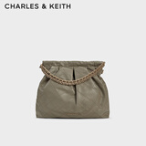 CHARLES&KEITH子母链条大容量流浪包托特包单肩斜挎包女包生日礼物CK2-40671449 【L号】CK2-40671539Taupe灰褐色 L