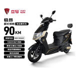 立马电动摩托车【CCTV大国品牌】极昂 77KM续航1500W电机96V20Ah铅酸电池爬坡王电动车 星空黑