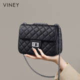 viney牛皮包包女包品牌链条包轻奢单肩斜挎包生日礼物高端送女友老婆