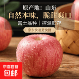 京喜加正宗山东红富士苹果脆甜可口好吃不贵整箱发货生鲜水果丑苹果超市 中果80mm+ 9斤【含箱】净重8斤 京东快递-更快更好