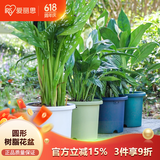 爱丽思花盆塑料圆形树脂多肉花盆种花种菜盆绿萝爱丽丝 白色口径30.1cm