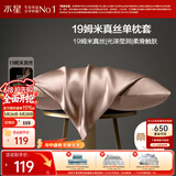 水星家纺枕套真丝枕套100%桑蚕丝枕头套19姆米真丝枕芯套单只装48x74cm粉