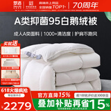 梦洁家纺[70周年]绒耀护肩分区95%白鹅绒冬被厚被子150X200cm填充物约650g