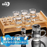 青苹果加厚玻璃白酒杯 一口杯小酒杯刻度家用饭店用
