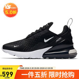 耐克NIKE休闲鞋女气垫AIR MAX 270鞋AH6789-001黑35.5