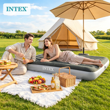INTEX充气床垫打地铺露营气垫床户外车载防潮垫睡垫陪护折叠床64107N
