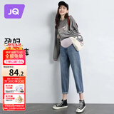 婧麒（JOYNCLEON）孕妇裤夏款外穿打底小个子休闲大码阔腿裤牛仔裤 蓝2XL jyk14911