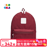 CILOCALA双肩包女M+号登山包校园电脑包大容量旅行包上班出游背包帆布书包 AZUKI-红豆沙M+中号