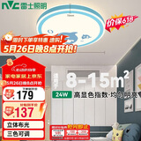 雷士（NVC）室内吸顶灯卡通吸顶灯24W三段调光圆形蓝色海豚儿童房卧室灯