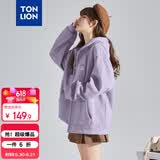 唐狮（TonLion）2026春季新款针织外套女休闲卫衣开衫连帽上衣