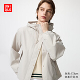 优衣库女装休闲连帽短外套/时尚百搭早春479229 31 米色 XL