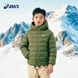 亚瑟士（asics）26年中大童男女冬季新款三防连帽柔软保暖羽绒服