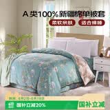 艾薇 A类被套单件纯棉被套单人加大全棉被罩单件 180*200cm 清馨花园