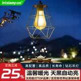 颖朗太阳能户外照明灯庭院吊灯农村用凉亭花架别墅室内阳台花园防水灯 【升级钻石款】暖光（无遥控）+5米线带接头