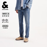 杰克·琼斯（JACK&JONES） 男装春新款潮流百搭个性刮痕直筒弹力舒适休闲牛仔裤子226132127