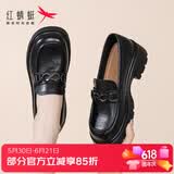 红蜻蜓单鞋女JK皮鞋女鞋日系洛丽塔厚底增高乐福鞋子女WTB152711黑色36