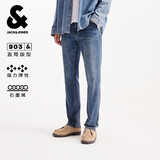 杰克·琼斯（JACK&JONES） 男装春新款潮流百搭个性刮痕直筒弹力舒适休闲牛仔裤子226132127