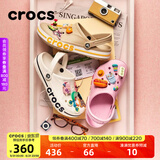 CROCS卡骆驰贝雅卡骆班洞洞鞋轻便耐磨拖鞋一脚蹬休闲鞋|205089 白/深蓝-126 37 /38(230mm)