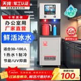 天纯商用净水器饮水机五级RO反渗透直饮机净化加热过滤一体烧水器工厂办公室单位商用直饮水机厂家直销 【制冷款】30-100人|1热1制冷|2F600G|银色