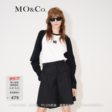 MO&Co.MC刺绣棉质宽松T恤美式复古打底衫情侣装t恤纯棉T恤摩安珂 本白色-第2批 S 160