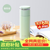 乐扣乐扣（LOCK&LOCK）心仪茶水分离保温杯316L不锈钢商务水杯440ML薄荷绿LHC4285MIT