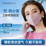 CICIBELLA口罩日本3D立体撞色美颜防晒防粉尘修颜男女通用透气网红新款10枚