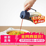 乐扣乐扣(LOCK&LOCK)大容量玻璃油壶可拆洗防滑油瓶酱油调味壶550ml蓝色