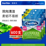 德泰克DenTek进口牙签刷600支 鱼骨刷牙间隙牙缝齿间刷塑料剔牙棒