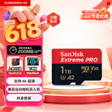 闪迪（SanDisk）1TB TF（MicroSD）内存卡 A2 4K V30 U3 C10 至尊超极速移动存储卡 读速200MB/s 写速140MB/s