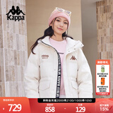 卡帕（Kappa）复古运动羽绒服情侣男女冬连帽550蓬防寒保暖棒球服 K0EZ2YY01D