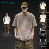 真维斯（Jeanswest）纯棉t恤男士短袖夏季2026新款潮流宽松休闲百搭半袖男生痞帅上衣