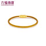 六福珠宝 钢丝绳手绳转运珠配饰配件 约17.5cm-B5款姜黄色3mm钢丝绳