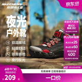 Skechers斯凯奇岚霖系列儿童棉鞋男童冬鞋耐磨大童加绒运动鞋405230L 黑色/多彩色/BKMT 35