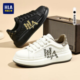 海澜之家（HLA）男鞋时尚百搭小白鞋子男款百搭休闲板鞋HAABXM2FFH282 黑色43