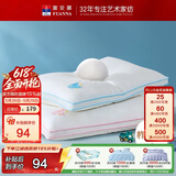 富安娜蚕丝枕头芯 纯棉面料60s全棉枕芯3-6岁儿童丝棉枕一只装粉50*30cm