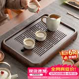 忆壶茶（YIHUTEA）茶盘托盘家用茶台带排水小型沥水储水实木功夫托盘泡茶具竹茶托 【升级高端款】和祥茶盘39.5*26.2*4cm