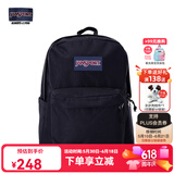 JANSPORT杰斯伯书包轻便双肩包男女旅行包简约背包电脑包学生校园 4QUE008爵士黑-侧袋+隔层