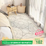 七棉仿羊绒卧室长条地毯 亲肤舒适防滑 典雅波斯 轻奢复古 80*160cm