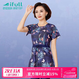 宜肤妈妈泳衣中老年女保守分体两件套运动遮肚显瘦大码宽松温泉泳装