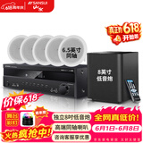 山水（SANSUI）T2 吸顶音响喇叭 5.1家庭影院音响套装 背景音乐客厅 吊顶喇叭 音箱功放家用 T2 900W功放+6.5吋喇叭*5+8吋炮+话筒
