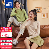 唐狮（TonLion）2021打底衫女内搭长袖T恤半高领短款上衣 加绒/米杏色/二批 M 