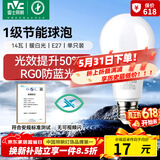 雷士（NVC）LED灯泡球泡家用商用大功率节能14瓦暖白4000K【一级能效】