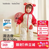 巴拉巴拉婴儿连体衣羽绒服宝宝男童女童2025新款冬装外出哈衣爬服造型拜年